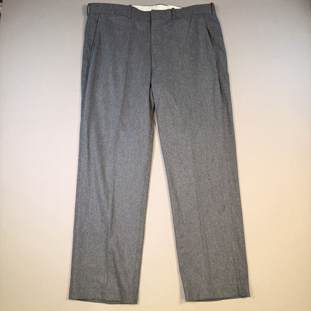 Vintage 90s Polo Ralph Lauren Wool Pants Mens 36x32 Gray Italian Fabric